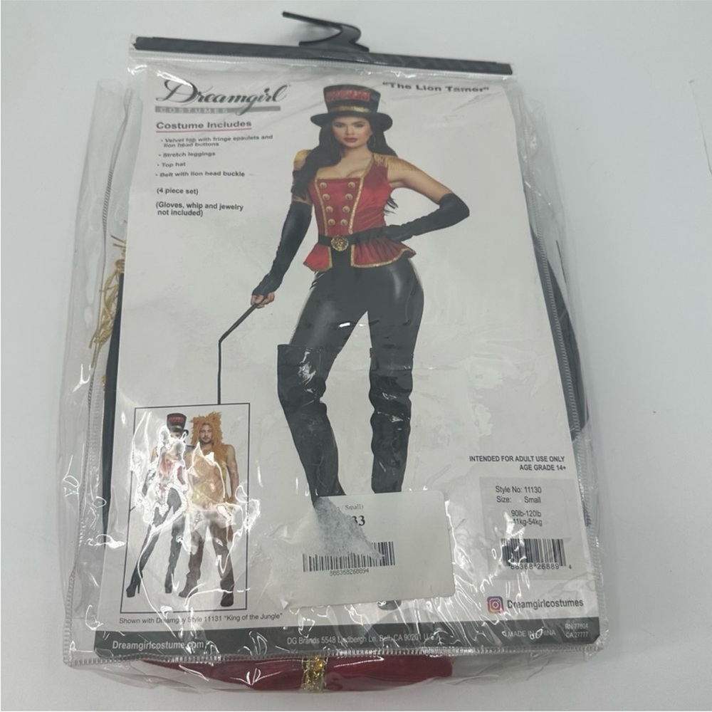 Dreamgirl The Lion Tamer Circus Adult Costume Size Small NWOT - Picture 4 of 14